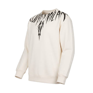 Marcelo Burlon Felpa Panna Con Stampa Per Bambini S6CMJBSW024-412