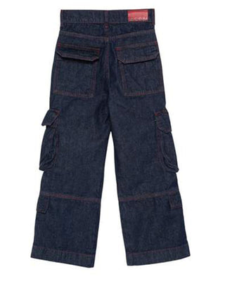 Msgm Jeans cargo a vita alta da ragazza F4MSJGDP013
