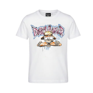 Disclaimer T-shirt Bianca Con Stampa Per Bambino 26EDK58848B