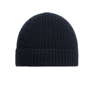 Moncler Cappello blu navy in lana con logo K29513B00013