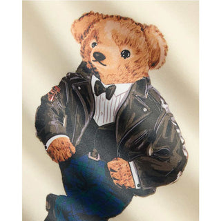 Polo Ralph Lauren Felpa Girocollo Avorio Con Polo Bear 322B29157001 Per Bambino