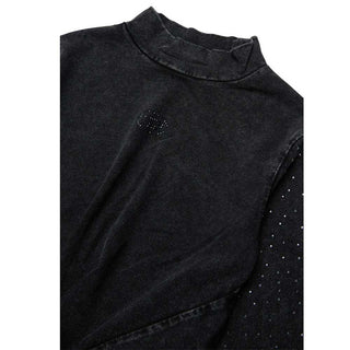 Diesel T-shirt Nera Con Strass J03011-KYA2K-K900 Per Bambina