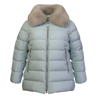 MooRER Giubbino celeste con pelliccia DORADO-FUR1