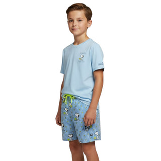 Mc2 Saint Barth Costume Jean A Righe Con Snoopy JEA0001/02665L Per Bambino