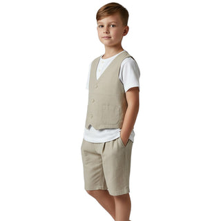 Lalalù Bermuda In Misto Lino Per Bambino BML250RB