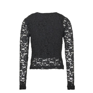 MSGM Completo In Pizzo Nero F6MSJGLG130/110 Per Bambina