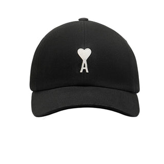 Amis Paris Cappelli Con Visiera Ami De Coeur In Cotone Nero UCP277.AW0028/001