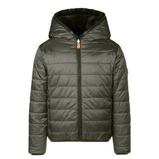Save the Duck Giubbino verde reversibile con cappuccio da bambina J33540G