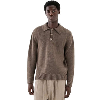 I'm Brian Maglia Polo Marrone In Misto Lana MA3809/1 Per Uomo