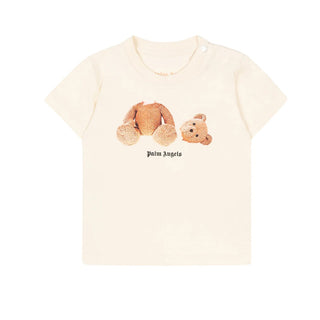 Palm Angels T-shirt Avorio Con Teddy Per Neonati PB2X01AS26JER001A