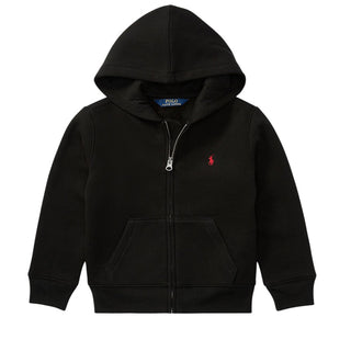 Polo Ralph Lauren Felpa Nera Con Zip E Cappuccio 322547626003 Per Bambini