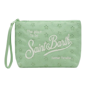 Mc2 Saint Barth Pochette Aline Verde In Cotone Sangallo ALI0045/02533L