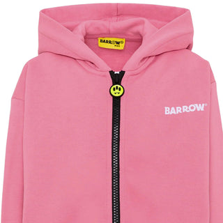 Barrow Felpa Rosa Con Zip E Cappuccio F6BKJUZH061-409 Per Bambina