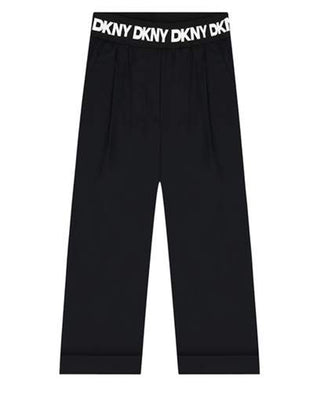 Dkny Pantaloni a palazzo con pince da bambina D60221