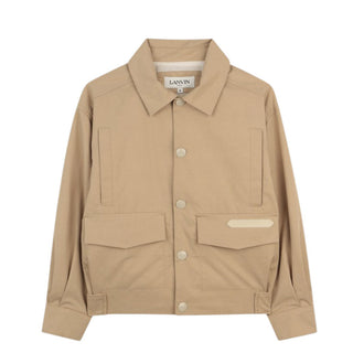 Lanvin Giacca Beige In Misto Cotone Per Bambini N30373/209