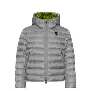 Blauer Giubbino trapuntato con cappuccio da bambino 19WBLKC03154