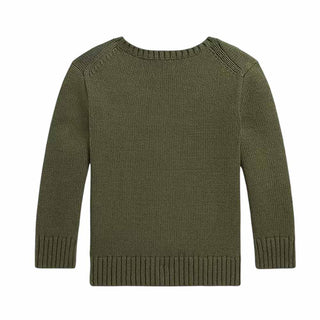 Polo Ralph Lauren Maglia Girocollo Verde Con Polo Bear 322B26124001 Per Bambino