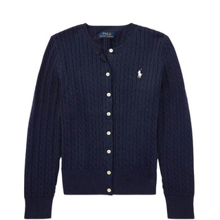 Polo Ralph Lauren Cardigan Blu A Trecce Per Bambina 312543047011