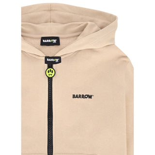 Barrow Felpa Beige Con Zip E Cappuccio S6BKJUZH149-092