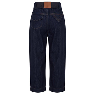 Lanvin Jeans Straight In Denim Con Cuciture A Contrasto N30420/Z28 Per Bambini