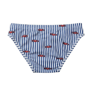Mc2 Saint Barth Slip Da Bagno Billy A Righe Con Macchine BIL0001/01075L Per Bambino
