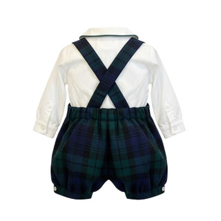 Arc-en-ciel Completo con camicia e salopette tartan 1132T