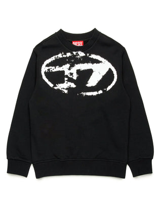 Diesel Felpa Girocollo J02213-KYAQK Con Logo Oval D Effetto Used