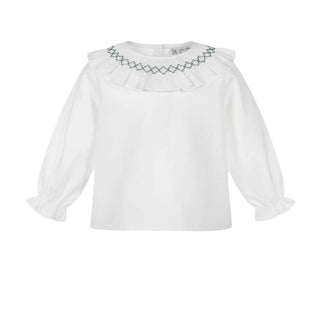 Arc-en-ciel Completo con camicia e salopette blu in velluto 1131B