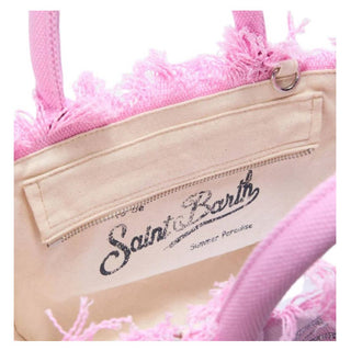 Mc2 Saint Barth Borsa Colette In Canvas Rosa Con Strass COL0001/00403L