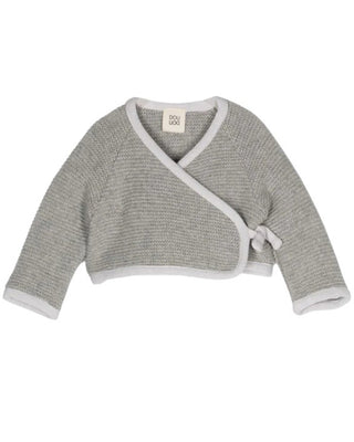 Doudou Cardigan grigio in misto lana DT9500-Q0026