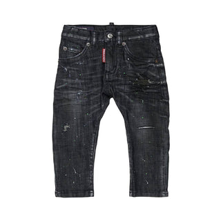 Dsquared2 Jeans Neri Con Dettagli Used DQ01TC-D0AI1-DQ02 Per Neonati