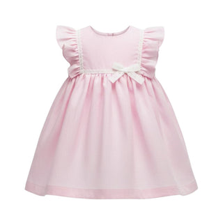 Lalalù Vestina Rosa In Misto Lino Per Neonata VTL0021R