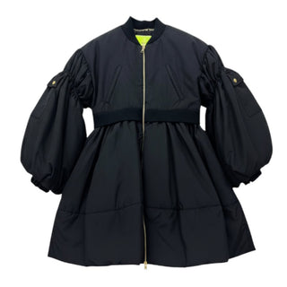 Elisabetta Franchi Giubbino lungo nero da bambina EFGB100