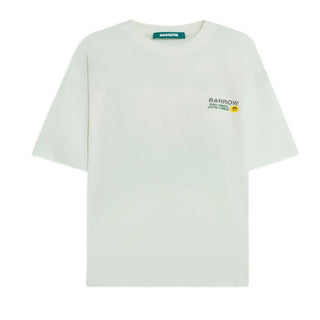 Barrow T-shirt Avorio A Maniche Corte Con Stampa S6BWUATH086-412