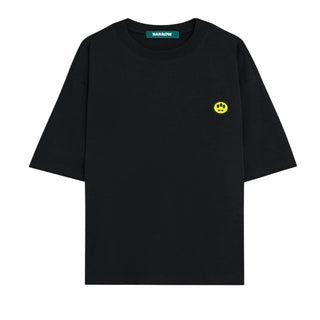 Barrow T-shirt Nera In Jersey Con Logo S6BWWOTH003-110