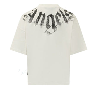 Palm Angels T-shirt Avorio In Jersey Con Stampa PMAA10DS26JER002