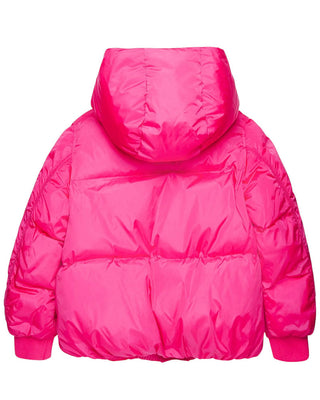 MM6 Maison Margiela Giubbino fucsia trpuntato con cappuccio M60614-MM001