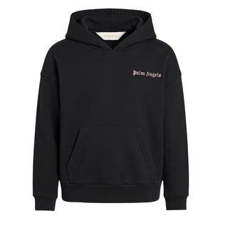Palm Angels Felpa Nera Con Cappuccio F6PAJGHS063/110 Per Bambina
