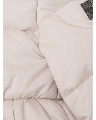 Il Gufo Giubbino beige lungo da neonata con cappuccio A22GP310N0068