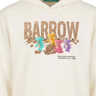 Barrow Felpa Avorio Con Cappuccio E Stampa F6BWUAHS064-412