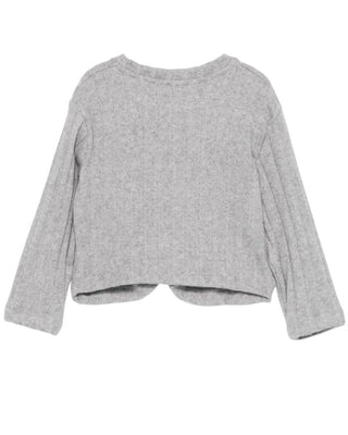 Lù:Lù Maglia cropped a coste da bambina LL3169