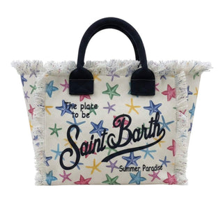 Mc2 Saint Barth Borsa Colette In Canvas Con Stelle Marine Multicolor COL0001/00578L