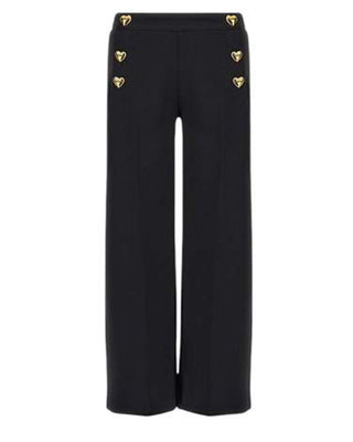 Moschino Pantaloni eleganti con cuori dorati HDP05Y