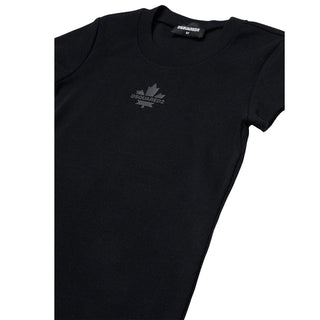 Dsquared2 Abito Nero A Costine Con Logo DQ3216-D0AGG-DQ900