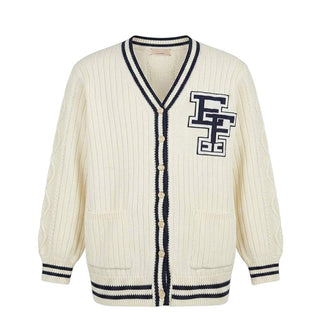 Elisabetta Franchi Cardigan sweater with logo EFMA142.C