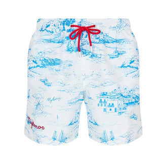 Mc2 Saint Barth Costume Gustavia Con Fantasia Toile De Jouy GUS0001/07889L Per Uomo
