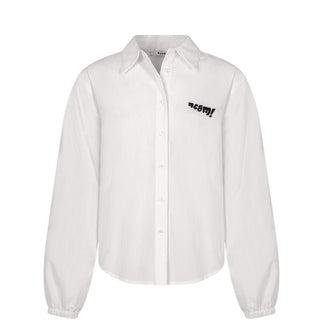Msgm Camicia Bianca In Popeline Con Fiocco S6MSJGSI123