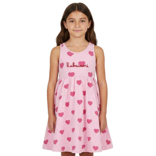 Mc2 Saint Barth Abito Copricostume Masha Rosa Con Cuori MAS0001/00941L Per Bambina