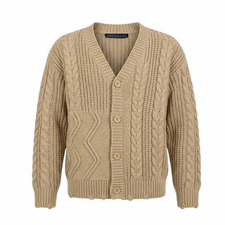 Daniele Alessandrini Cardigan Beige In Misto Lana 1231W00304-B Per Bambino