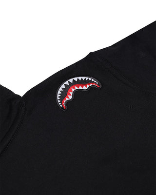 SPRAYGROUND Felpa nera in cotone con stampa SPY1360GBLK